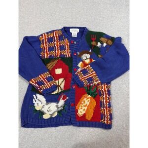 Alexandra Bartlett Womens Size S Sweater Cardigan Apple Orchard Farm